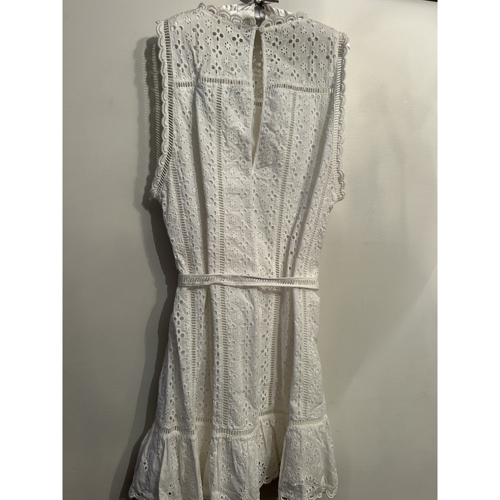 Kavari AU Women's Cotton White Eyelet Dress Size Medium - Picture 5 of 14